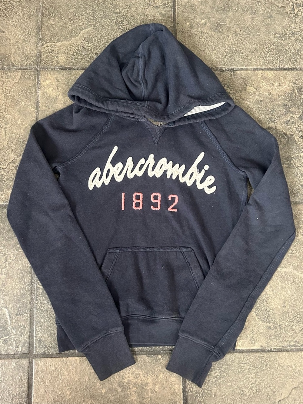 Vintage Y2K Abercrombie & Fitch Women’s Thermal Lined Hoodie Sweatshirt Size L